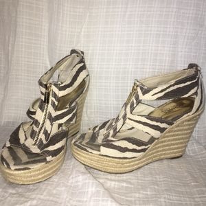 Michael Kors Animal Print Platform Sandals